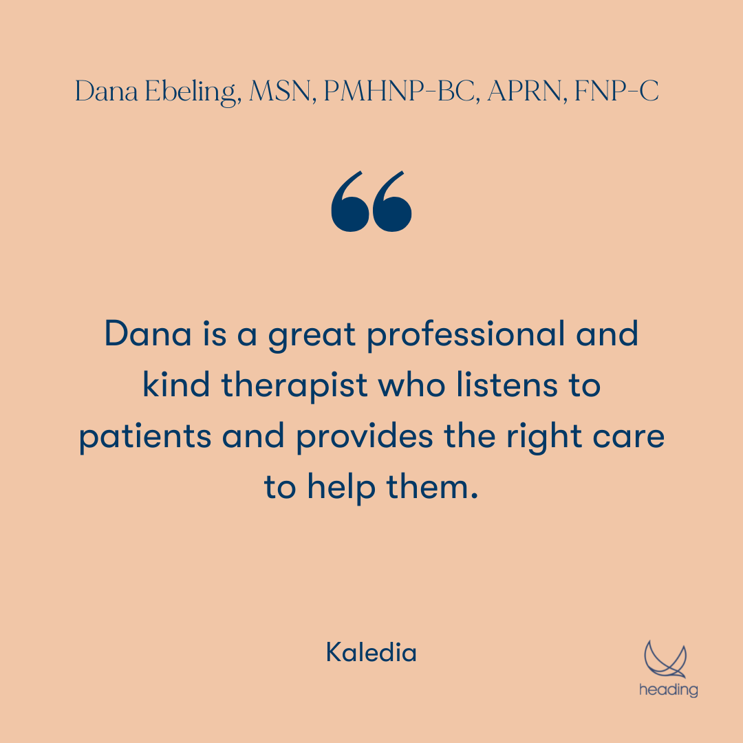 "Dana is a great professional and kind therapist who listens to patients and provides the right care to help them." - Kaledia
